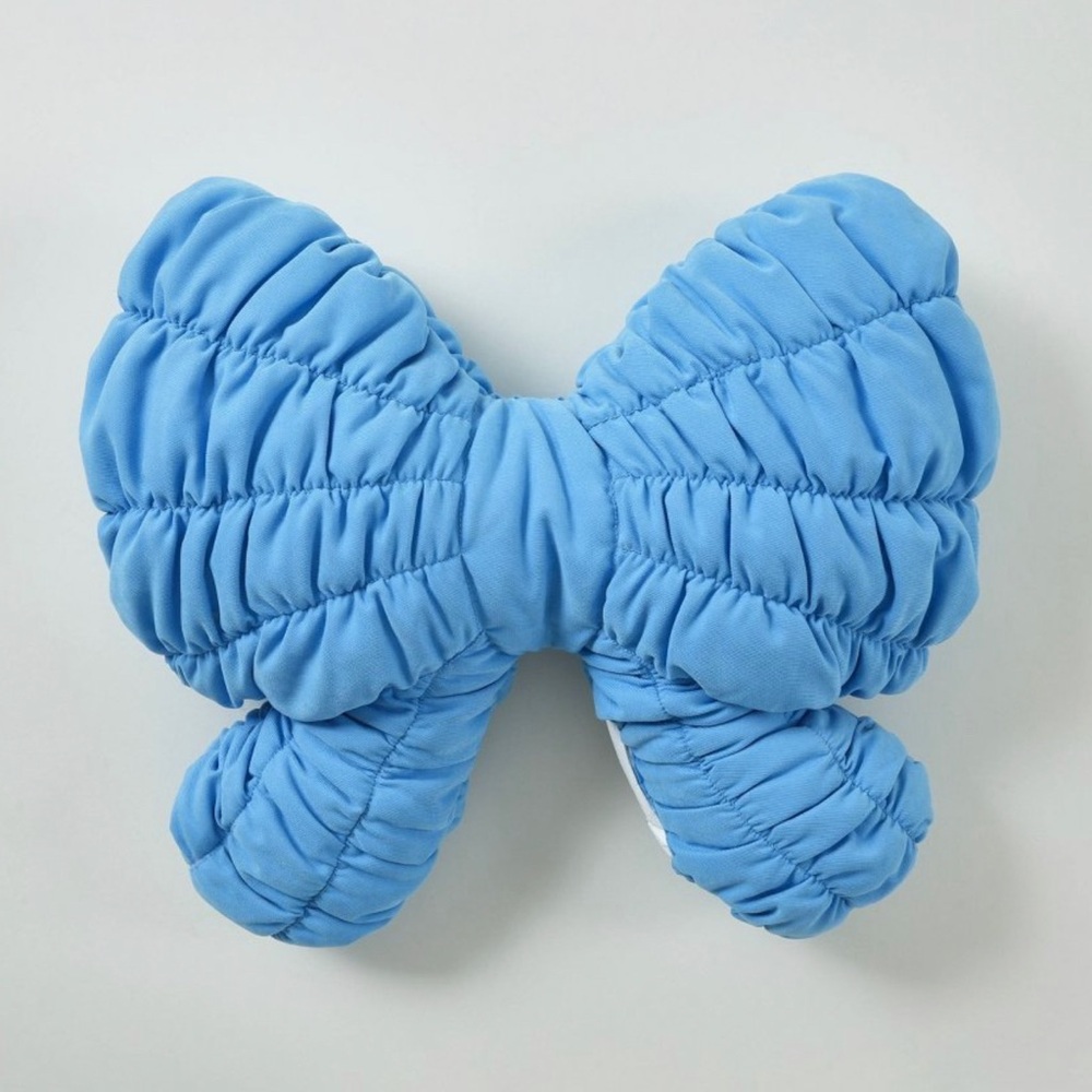 Cozy Bliss Bow Puffy Toss Pillow Blue - Target